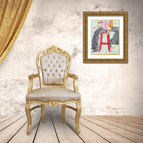 The Storyteller Gold Ornate Wood Framed Art Print with Double Matting by Beer, Pamela K.