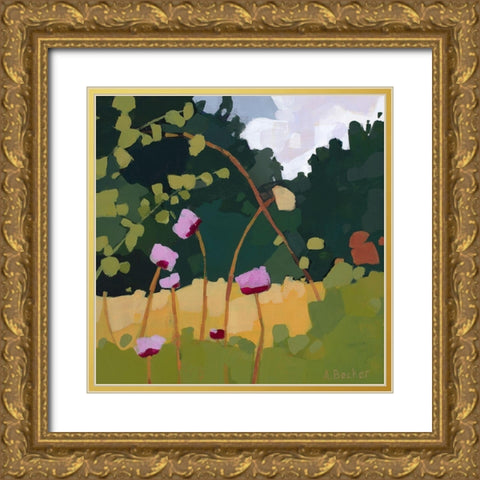 Thistles Gold Ornate Wood Framed Art Print with Double Matting by Becker, Anne
