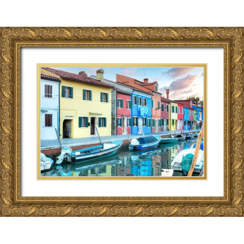 Bruano #25 Gold Ornate Wood Framed Art Print with Double Matting by Blaustein, Alan