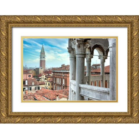 Campanile Vista #3 Gold Ornate Wood Framed Art Print with Double Matting by Blaustein, Alan