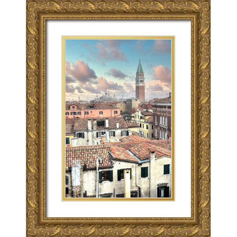 Campanile Vista #2 Gold Ornate Wood Framed Art Print with Double Matting by Blaustein, Alan
