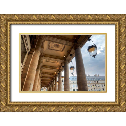 Paris Cityscape II Gold Ornate Wood Framed Art Print with Double Matting by Blaustein, Alan