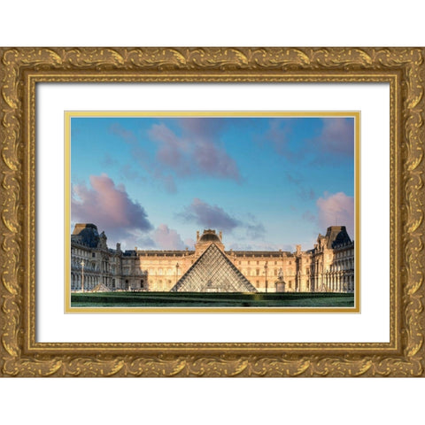 The Louvre Palace Museum I Gold Ornate Wood Framed Art Print with Double Matting by Blaustein, Alan