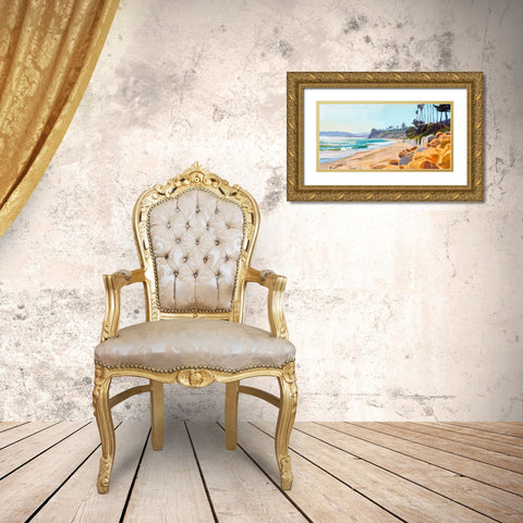 Afternoon Light Gold Ornate Wood Framed Art Print with Double Matting by Burtt, Marcia