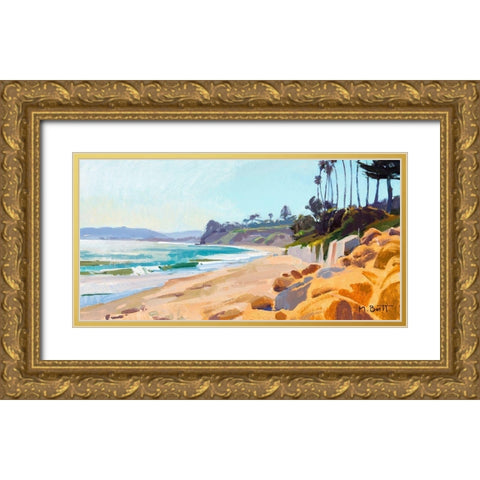 Afternoon Light Gold Ornate Wood Framed Art Print with Double Matting by Burtt, Marcia