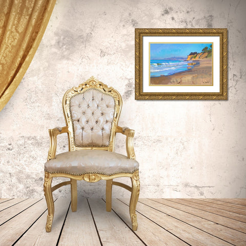 Morning Light Gold Ornate Wood Framed Art Print with Double Matting by Burtt, Marcia