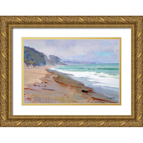 Pearly Morning Gold Ornate Wood Framed Art Print with Double Matting by Burtt, Marcia