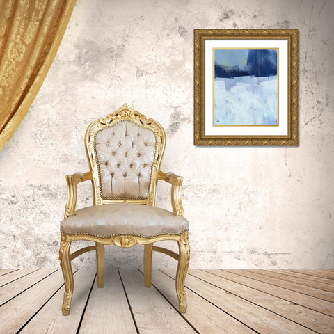 Blue Sticks Gold Ornate Wood Framed Art Print with Double Matting by Bailey, Paul