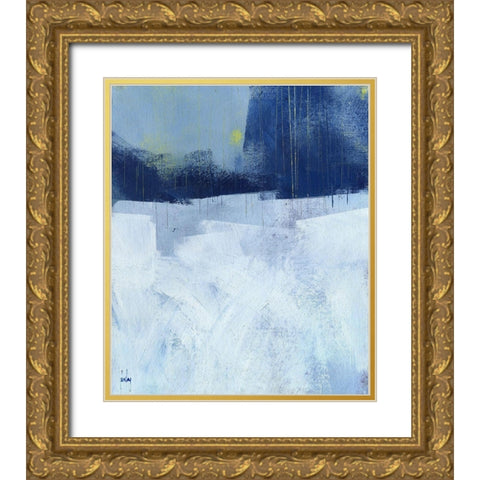 Blue Sticks Gold Ornate Wood Framed Art Print with Double Matting by Bailey, Paul
