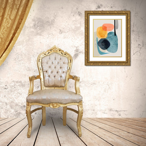 Rocks Duo 2 Gold Ornate Wood Framed Art Print with Double Matting by Banerjee, Ishita