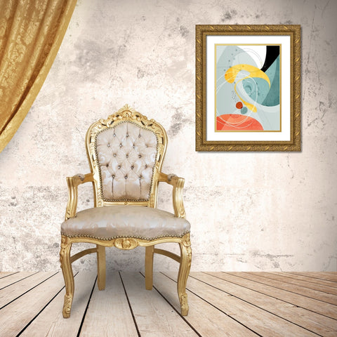 Galactic 02 - Crossings Gold Ornate Wood Framed Art Print with Double Matting by Banerjee, Ishita