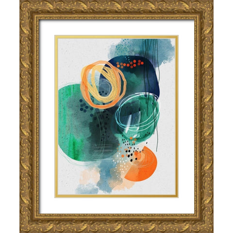 Luna Gold Ornate Wood Framed Art Print with Double Matting by Banerjee, Ishita