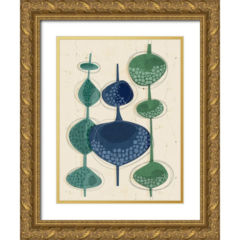 Towering Trees Gold Ornate Wood Framed Art Print with Double Matting by Banerjee, Ishita