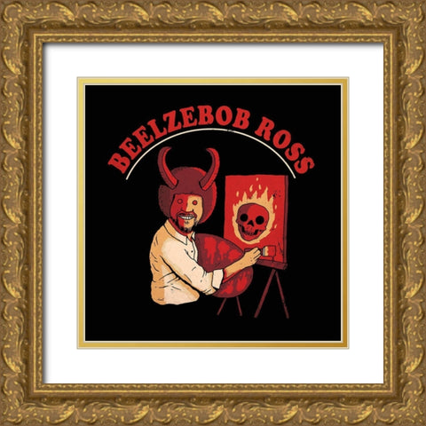 Beelzebob Ross Gold Ornate Wood Framed Art Print with Double Matting by Buxton, Michael