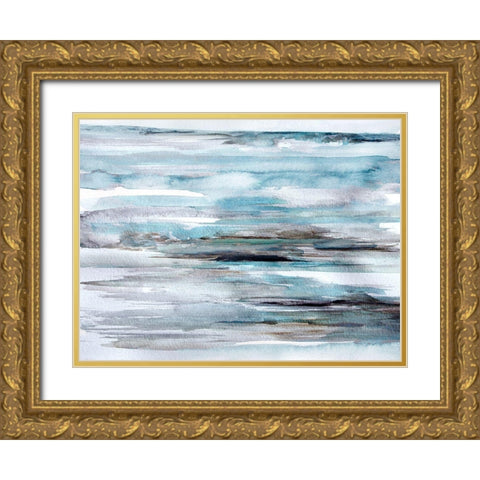 Nordic Skies Gold Ornate Wood Framed Art Print with Double Matting by Bainbridge, Hope