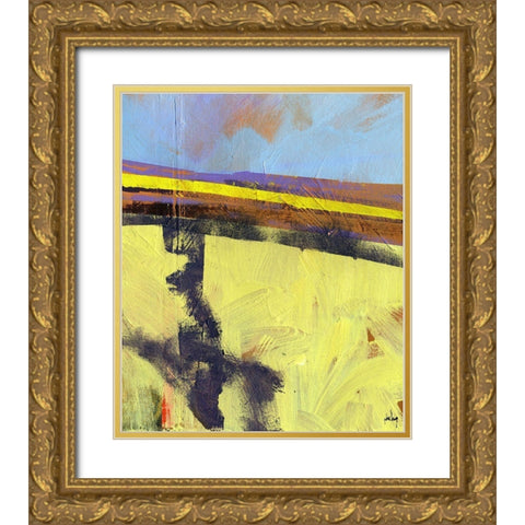 Upland Two Gold Ornate Wood Framed Art Print with Double Matting by Bailey, Paul