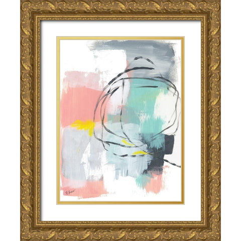 Spiral No. 2 Gold Ornate Wood Framed Art Print with Double Matting by Baker, Bronwyn