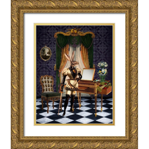 Breakfast Time Gold Ornate Wood Framed Art Print with Double Matting by Brothers, Erika C.