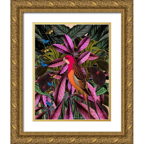 Tropical Jungle No. 2 Gold Ornate Wood Framed Art Print with Double Matting by Brothers, Erika C.
