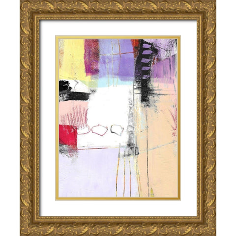 Lavender Feature Gold Ornate Wood Framed Art Print with Double Matting by Beer, Pamela K.
