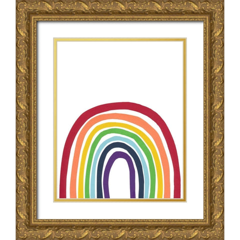 Inclusion Gold Ornate Wood Framed Art Print with Double Matting by Baker, Bronwyn