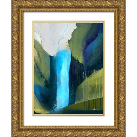 Ethereal Rainforest Gold Ornate Wood Framed Art Print with Double Matting by Banerjee, Ishita