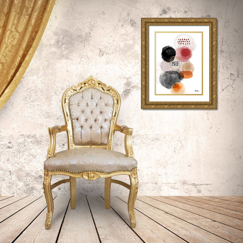 Forest Sunset Gold Ornate Wood Framed Art Print with Double Matting by Banerjee, Ishita