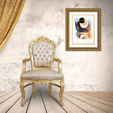 Moving Mountains Gold Ornate Wood Framed Art Print with Double Matting by Banerjee, Ishita