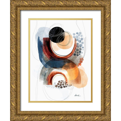 Moving Mountains Gold Ornate Wood Framed Art Print with Double Matting by Banerjee, Ishita
