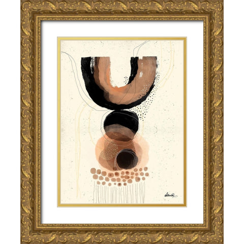 Precarious Gold Ornate Wood Framed Art Print with Double Matting by Banerjee, Ishita