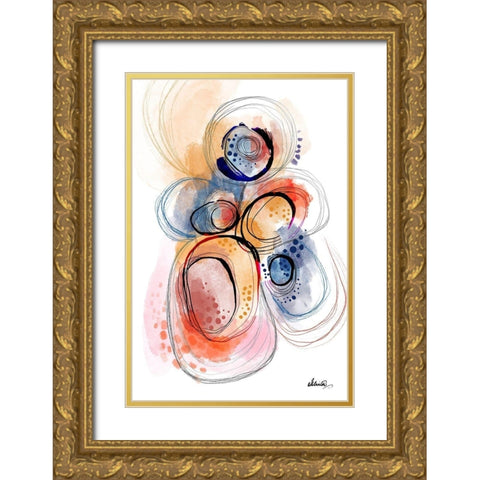 Spin Gold Ornate Wood Framed Art Print with Double Matting by Banerjee, Ishita