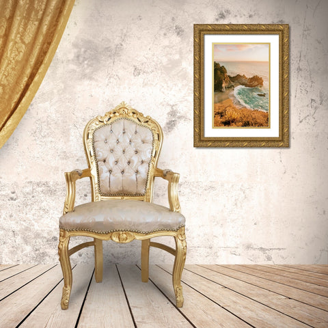 Malibu Gold Ornate Wood Framed Art Print with Double Matting by Broadway, Krista