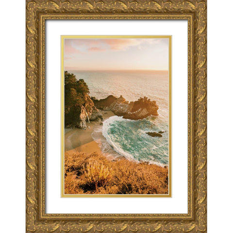 Malibu Gold Ornate Wood Framed Art Print with Double Matting by Broadway, Krista