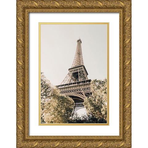 Paris Gold Ornate Wood Framed Art Print with Double Matting by Broadway, Krista