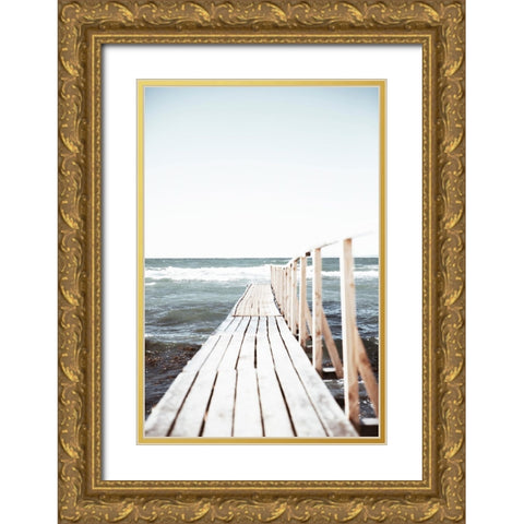 Shelby Gold Ornate Wood Framed Art Print with Double Matting by Broadway, Krista