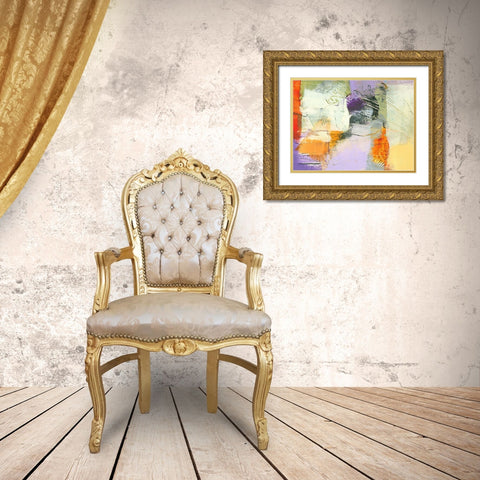 Bold Statements 1 Gold Ornate Wood Framed Art Print with Double Matting by Beer, Pamela K.
