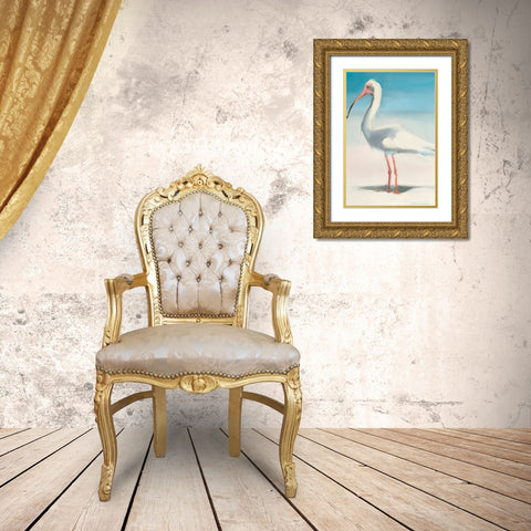 Boca Ibis Gold Ornate Wood Framed Art Print with Double Matting by Broaderick, Kathleen