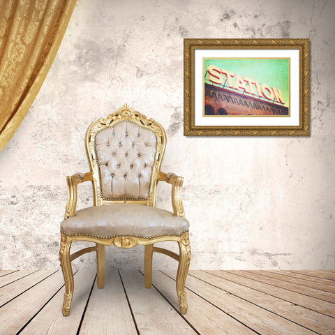 All Aboard Gold Ornate Wood Framed Art Print with Double Matting by Coomes, Sylvia