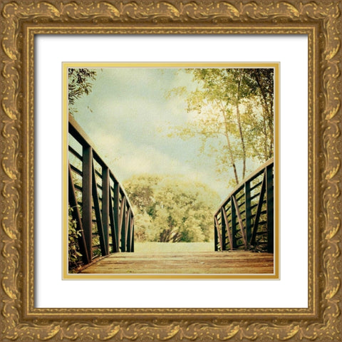 Bridge to Paradise Gold Ornate Wood Framed Art Print with Double Matting by Coomes, Sylvia