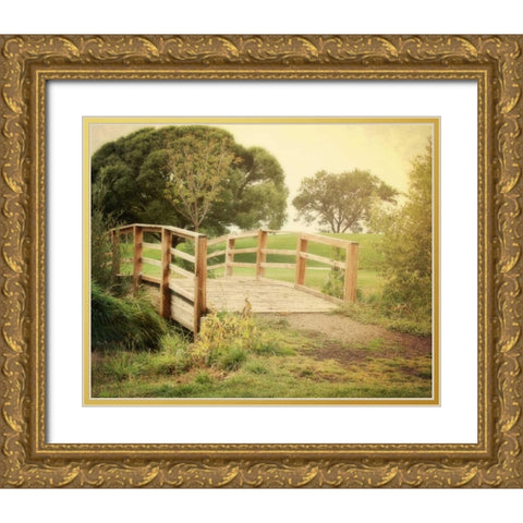 Sunday Stroll Gold Ornate Wood Framed Art Print with Double Matting by Coomes, Sylvia
