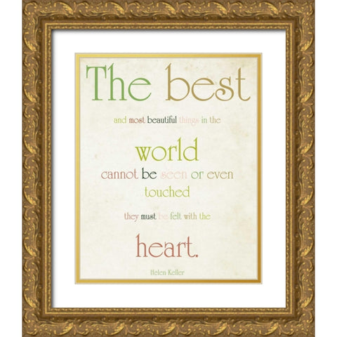 The Heart Gold Ornate Wood Framed Art Print with Double Matting by Coomes, Sylvia