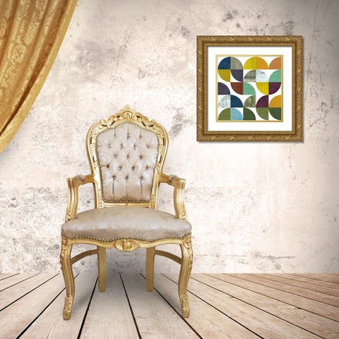 Rustic Rounds 3.0 Gold Ornate Wood Framed Art Print with Double Matting by Calkins, Michelle
