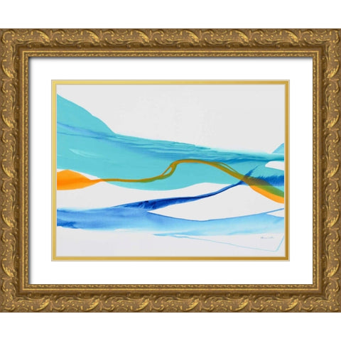 Near Cold Lake Gold Ornate Wood Framed Art Print with Double Matting by Coulter, Patricia