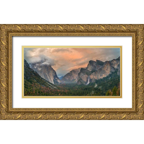 Heaven and Earth Gold Ornate Wood Framed Art Print with Double Matting by Carmel, Elizabeth