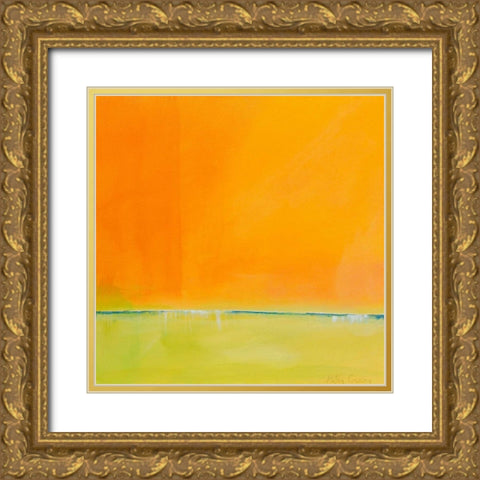 Here and Now Gold Ornate Wood Framed Art Print with Double Matting by Crane, Peter