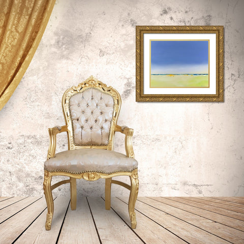 Quiet and Alone Gold Ornate Wood Framed Art Print with Double Matting by Crane, Peter