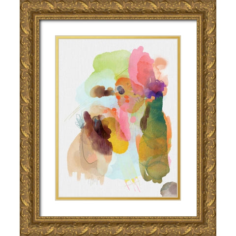 Aerial Sunset Gold Ornate Wood Framed Art Print with Double Matting by Christine, Niya