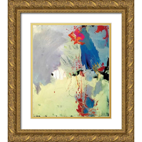 Colors Dance from the Dark Gold Ornate Wood Framed Art Print with Double Matting by Christine, Niya