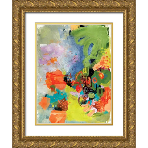Summer Surprise Gold Ornate Wood Framed Art Print with Double Matting by Christine, Niya