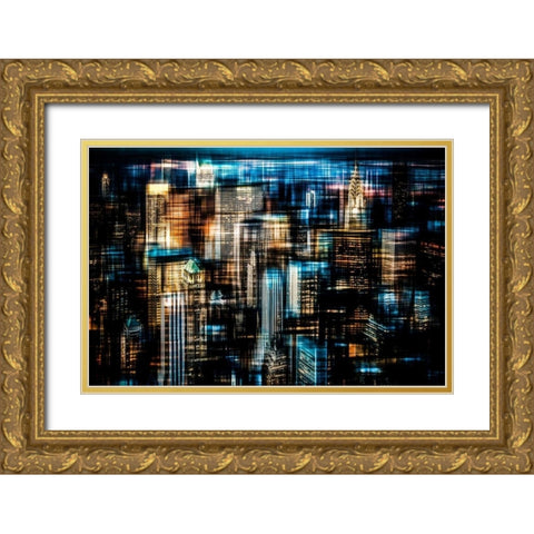 Downtown I Gold Ornate Wood Framed Art Print with Double Matting by Cmarits, Hannes